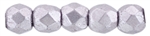 Czech Fire Polished 2mm Round Bead- Saturated Metallic Almost Mauve (50 Beads)