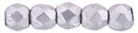 Czech Fire Polished 2mm Round Bead- Saturated Metallic Almost Mauve (50 Beads)