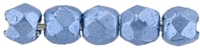 Czech Fire Polished 2mm Round Bead- Saturated Metallic Little Boy Blue (50 Beads)