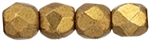 Czech Fire Polished 2mm Round Bead- Saturated Metallic Ceylon Yellow  (50 Beads)