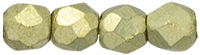Czech Fire Polished 2mm Round Bead- Saturated Metallic Limelight (50 Beads)