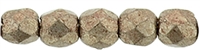 Czech Fire Polished 2mm Round Bead- Saturated Metallic Pale Dogwood (50 Beads)