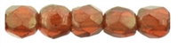 Czech Fire Polished 2mm Round Bead- Sunset Maple (50 Beads)