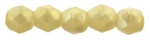 Czech Fire Polished 2mm Round Bead- Luster Iris Antique Beige  (50 Beads)