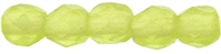Czech Fire Polished 2mm Round Bead- Sueded Gold Olivine (50 Beads)