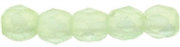 Czech Fire Polished 2mm Round Bead- Sueded Gold Peridot (50 Beads)