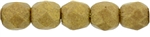 Czech Fire Polished 2mm Round Bead- Pacifica Macadamia (50 Beads)