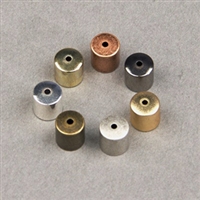 6mm Plated Metal Cord End Cap - Matte Gold
