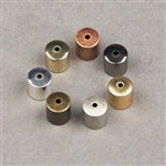 8mm Plated Metal Cord End Cap - Matte Gold - 2 Pieces