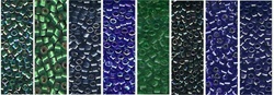 11/0 Delica Set - Emeralds And Sapphires - BDMX243