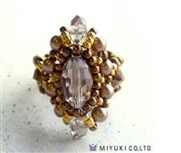 BO46-2 - Brilliant Ring (Brown) Miyuki Jewelry Kit