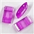 18x9x5mm Acrylic Carrier Bead - Transparent Violet - 10 Pieces