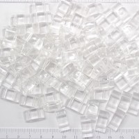 18x9x5mm Acrylic Carrier Bead - Crystal - 10 Pieces