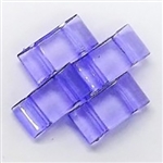 18x9x5mm Acrylic Carrier Bead - Transparent Blue Violet   10 Pieces