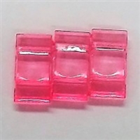 18x9x5mm Acrylic Carrier Bead - Pink - 10 Pieces