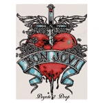 CajunsDesignPatternS Bon Jovi Heart Tapestry 2 Drop Peyote Digital Download Pattern