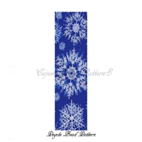 CajunsDesignPatternS Snowflakes on Blue Even Count Peyote Stitch Digital Download Pattern