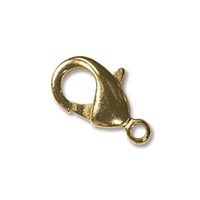 15 X 8MM Lobster Clasp - Gold Plated - 1 Clasp