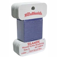 CSL7669 - SILAMIDE THREAD SIZE A - 40 Yard Card - ROYAL BLUE