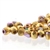 True2 Fire Polished Glass - 2mm Round - 24kt Brush Gold Plate AB