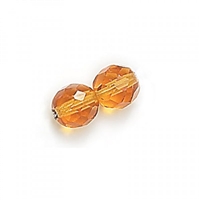 Amber - 4mm Round Fire Polish - 50 Beads - FPR041006