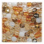 FPR04MIX22 - HONEY BUTTER-4MM FIRE POLISHED ROUND BEAD MIX