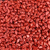 Matubo Mini GemDuo - Chalk Lava Red - 25 Beads - GD6403000-01890