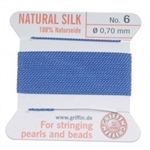 GNS-9605 - Griffin Silk Beading Cord & Needle Size 6 - Medium Blue