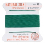 GNS-9607 - Griffin Silk Beading Cord & Needle Size 6 - Dk Green