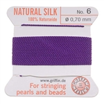 GNS-9609 - Griffin Silk Beading Cord & Needle Size 6 - Amethyst Purple