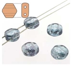 Honeycomb Bead - Blue Luster Transparent