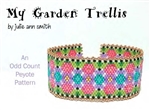 Julie Ann Smith Designs - MY GARDEN TRELLIS - Odd Count Peyote Bracelet - 11/0 Delica Bead Kit