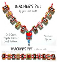 Julie Ann Smith Designs - TEACHER'S PET - Odd Count Peyote Carrier Bead Cover - Delica and Carrier Bead Kit