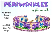 Julie Ann Smith Designs - PERIWINKLES - Skinny Mini Odd Count Peyote Bracelet - 11/0 Delica Bead Kit