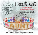 Julie Ann Smith Designs - I HEART AUNT- Skinny Mini Odd Count Peyote Bracelet - 11/0 Delica Bead Kit