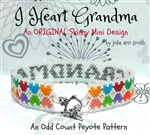 Julie Ann Smith Designs - I HEART GRANDMA- Skinny Mini Odd Count Peyote Bracelet - 11/0 Delica Bead Kit
