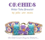 Julie Ann Smith Designs - ORCHIDS - Slider Tube Odd Count Peyote Bracelet - 11/0 Delica Bead Kit
