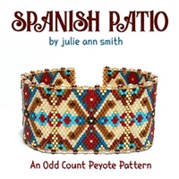 Julie Ann Smith Designs - SPANISH PATIO - Odd Count Peyote Bracelet - 11/0 Delica Bead Kit
