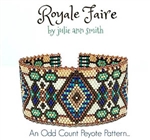Julie Ann Smith Designs - ROYALE FAIRE- Odd Count Peyote Bracelet - 11/0 Delica Bead KiT