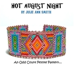 Julie Ann Smith Designs - HOT AUGUST NIGHT - Odd Count Peyote Bracelet - BEAD KIT AND DIGITAL PATTERN