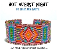 Julie Ann Smith Designs - HOT AUGUST NIGHT - Odd Count Peyote Bracelet - 11/0 Delica Bead Kit