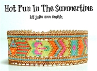 Julie Ann Smith Designs - HOT TIME IN THE SUMMERTIME - Odd Count Peyote Bracelet - 11/0 Delica Bead Kit