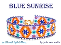 Julie Ann Smith Designs - BLUE SUNRISE- Skinny Mini Odd Count Peyote Bracelet - 11/0 Delica Bead Kit