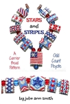 Julie Ann Smith Designs - STARS AND STRIPES - Odd Count Peyote Carrier Bead Cover - DELICA, CARRIER BEAD KIT