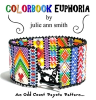 Julie Ann Smith Designs - COLORBOOK EUPHORIA - Odd Count Peyote Bracelet - 11/0 Delica Bead Kit