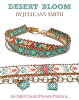 Julie Ann Smith Designs - DESERT BLOOM - Odd Count Peyote Bracelet Pattern - 11/0 Delica Bead Kit