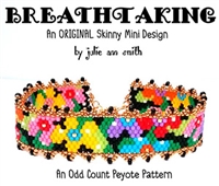 Julie Ann Smith Designs - BREATHTAKING - Skinny Mini Odd Count Peyote Bracelet - 11/0 Delica Bead Kit