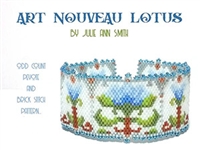 Julie Ann Smith Designs - ART NOUVEAU LOTUS - Odd Count Peyote Bracelet - 11/0 Delica Bead Kit