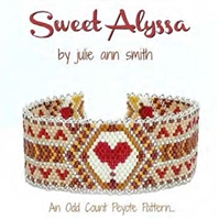 Julie Ann Smith Designs - SWEET ALYSSA - Odd Count Peyote Bracelet - 11/0 Delica Bead Kit