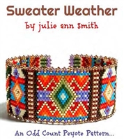 Julie Ann Smith Designs - SWEATER WEATHER - Odd Count Peyote Bracelets - 11/0 Delica Bead Kit